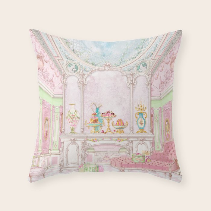 Paris Pink Patisserie Throw Pillow Gallery Image 6