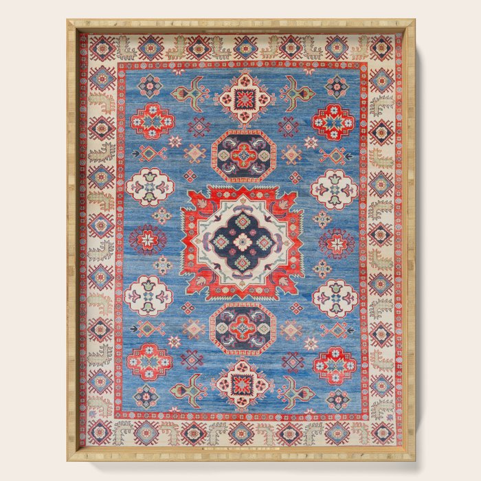 Blue Starblaze Handmade Kazak Rug Serving Tray Gallery Image 1