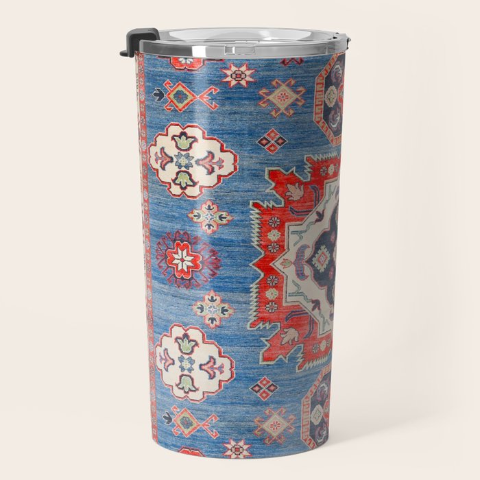 Blue Starblaze Handmade Kazak Rug Travel Mug Gallery Image 3