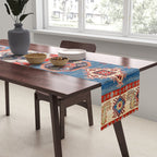 Blue Starblaze Handmade Kazak Rug Table Runner Gallery Image 2