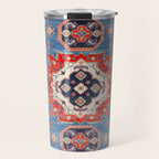 Blue Starblaze Handmade Kazak Rug Travel Mug Gallery Image 1