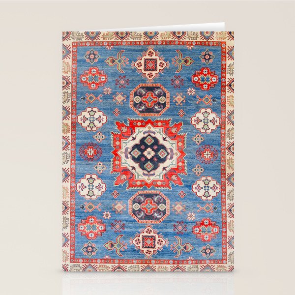 Blue Starblaze Handmade Kazak Rug Stationery Card Gallery Image 2