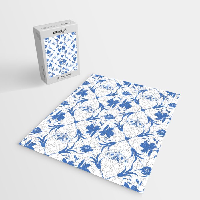 Floral Pleasure blue B Jigsaw Puzzle Gallery Image 2
