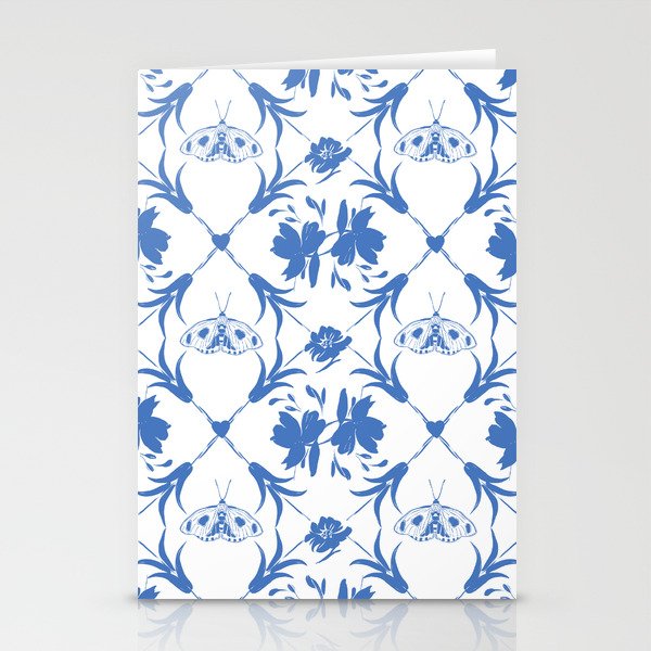 Floral Pleasure blue B Stationery Card Gallery Image 2