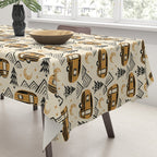 Little Camper - Cream, black, and gold Tablecloth Gallery Image 3