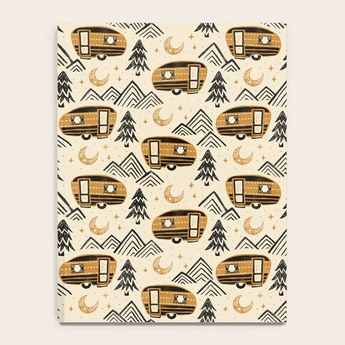 Little Camper - Cream, black, and gold Notebook Gallery Image 4