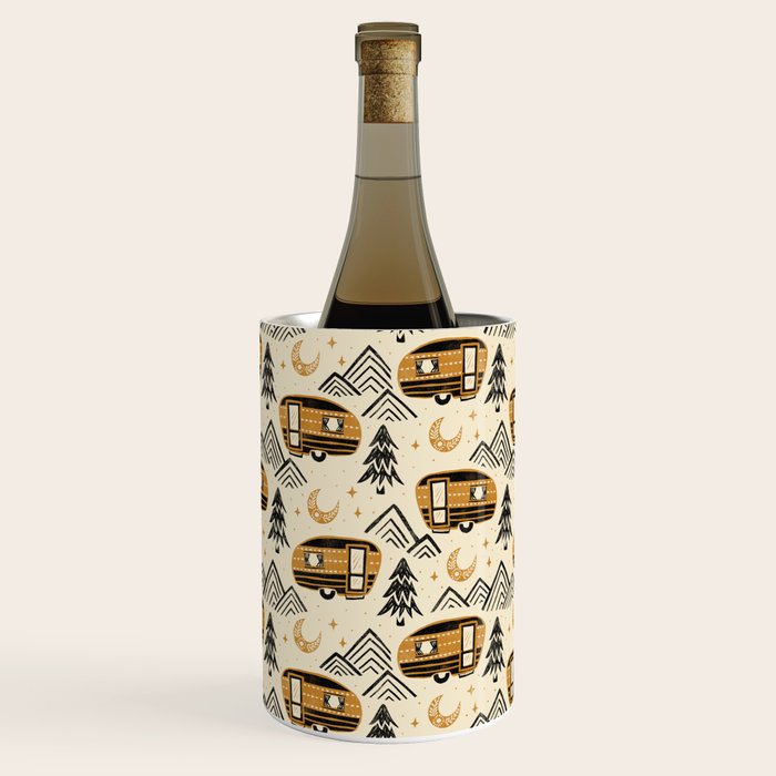 Little Camper - Cream, black, and gold Wine Chiller Gallery Image 1