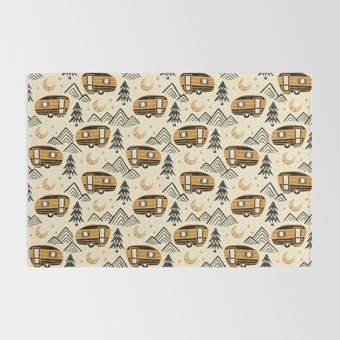 Little Camper - Cream, black, and gold Rug Gallery Image 2