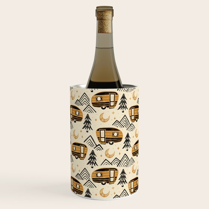 Little Camper - Cream, black, and gold Wine Chiller Gallery Image 2