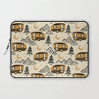 Little Camper - Cream, black, and gold Laptop Sleeve Gallery Image 1