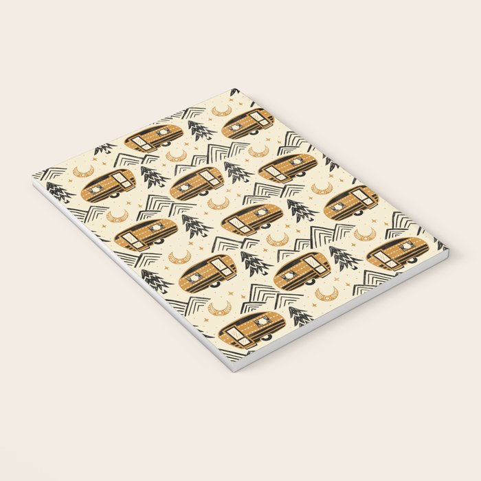 Little Camper - Cream, black, and gold Notebook Gallery Image 3