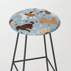Labradoodle / Goldendoodle Dog Paws and Bones Pattern Stool Gallery Image 2
