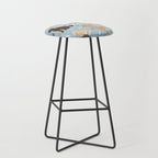 Labradoodle / Goldendoodle Dog Paws and Bones Pattern Stool Gallery Image 1