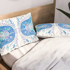 Hamsa Hand - Blue & Turquoise Palette Pillow Sham Gallery Image 2