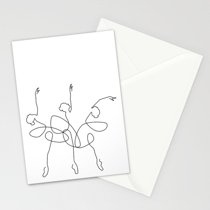 Ballet x 3 Stationery Card Gallery Image 2