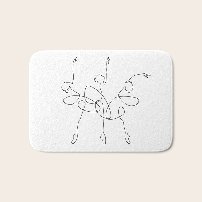Ballet x 3 Bath Mat Gallery Image 1