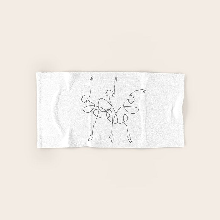 Ballet x 3 Bath Towel Gallery Image 1