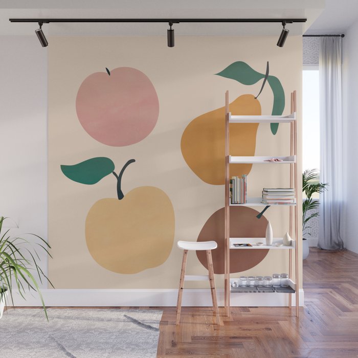 Four Fruit Wall Mural Gallery Image 1