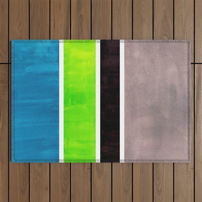 Lime Turquoise Coldfield Outdoor Rug Gallery Image 1