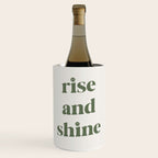 Rise And Shine Muted Green On Cream Wine Chiller Gallery Image 1