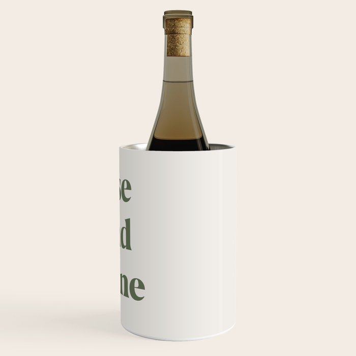 Rise And Shine Muted Green On Cream Wine Chiller Gallery Image 3