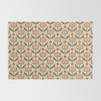 Retro Tulip Bloom - Mid Century Modern Floral Rug Gallery Image 2