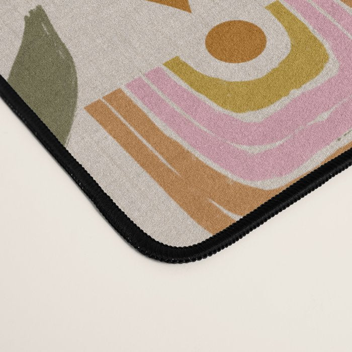 Retro Tulip Bloom - Mid Century Modern Floral Desk Mat Gallery Image 4