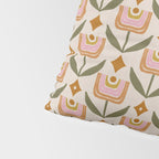 Retro Tulip Bloom - Mid Century Modern Floral Pillow Sham Gallery Image 4