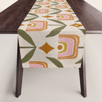 Retro Tulip Bloom - Mid Century Modern Floral Table Runner Gallery Image 1