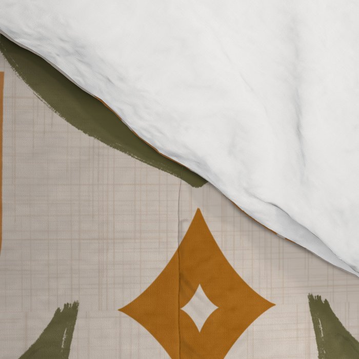 Retro Tulip Bloom - Mid Century Modern Floral Comforter Gallery Image 4