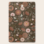 Moth Floral - Brown Cutting Board Gallery Image 1