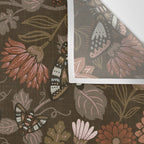 Moth Floral - Brown Wall Tapestry Gallery Image 3
