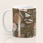Moth Floral - Brown Coffee Mug Gallery Image 3