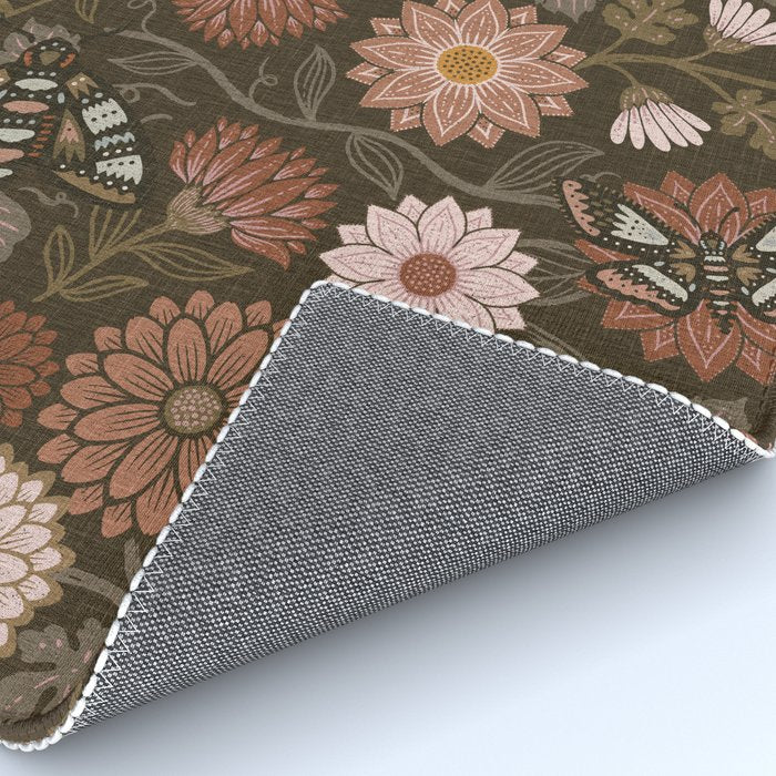 Moth Floral - Brown Rug Gallery Image 4
