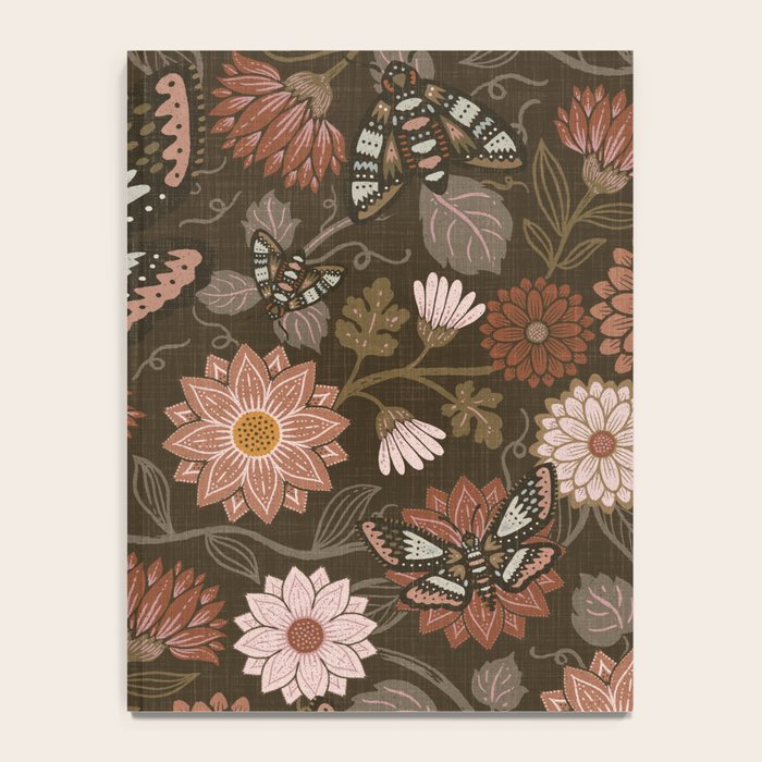 Moth Floral - Brown Notebook Gallery Image 4