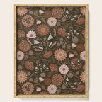 Moth Floral - Brown Serving Tray Gallery Image 1