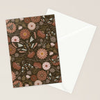 Moth Floral - Brown Stationery Card Gallery Image 2