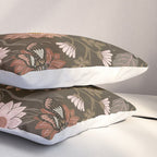 Moth Floral - Brown Pillow Sham Gallery Image 3