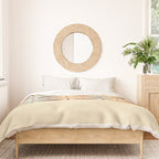 Fish Stripe Mid-Century Modern Minimalism in Slate Blue Brown Orange Beige Duvet Cover Gallery Image 3