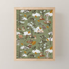 Baby animals in the leafy forest G Mini Art Print Gallery Image 1