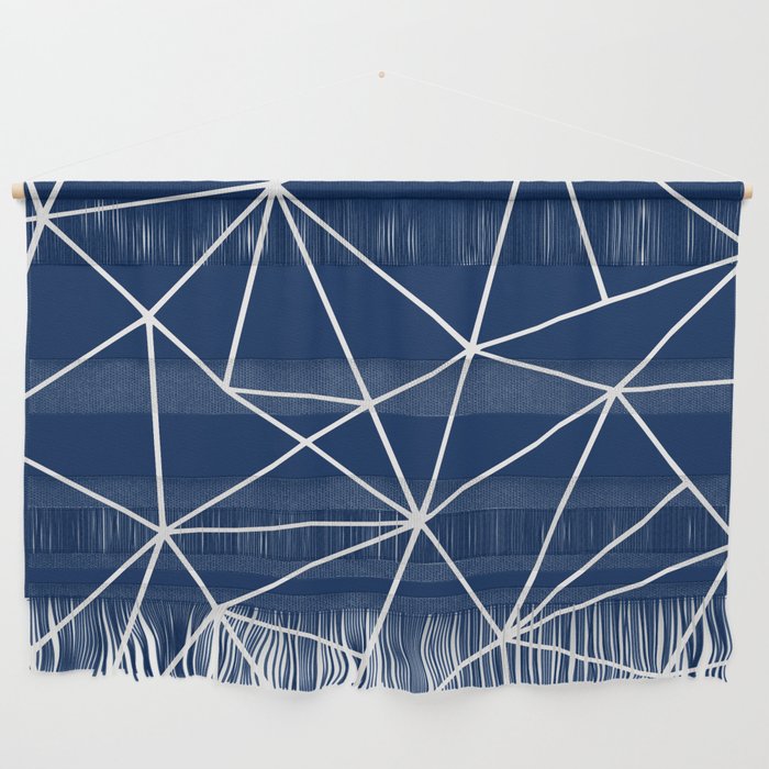 Triangle Geometric Art,  Navy Blue, Pieces Art Wall Hanging Gallery Image 1