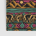 Mangatsika Mountain Stripe - Gold, pink, and teal Poster Gallery Image 3