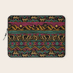 Mangatsika Mountain Stripe - Gold, pink, and teal Laptop Sleeve Gallery Image 1