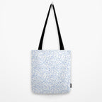 Ditsy Toile Floral Blue and White Tote Bag Gallery Image 2