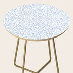 Ditsy Toile Floral Blue and White Side Table Gallery Image 2