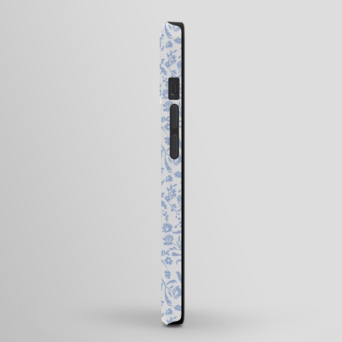Ditsy Toile Floral Blue and White iPhone Case Gallery Image 2