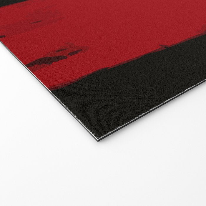 Zen abstract minimal red yellow and black Welcome Mat Gallery Image 2