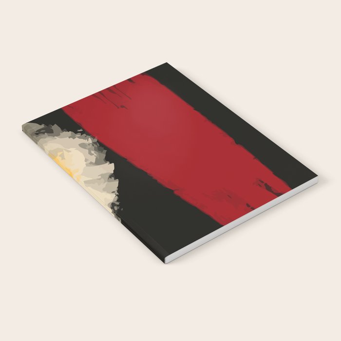 Zen abstract minimal red yellow and black Notebook Gallery Image 2