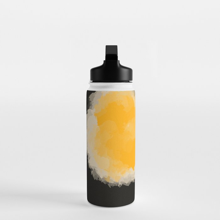 Zen abstract minimal red yellow and black Water Bottle Gallery Image 3