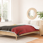 Zen abstract minimal red yellow and black Duvet Cover Gallery Image 2